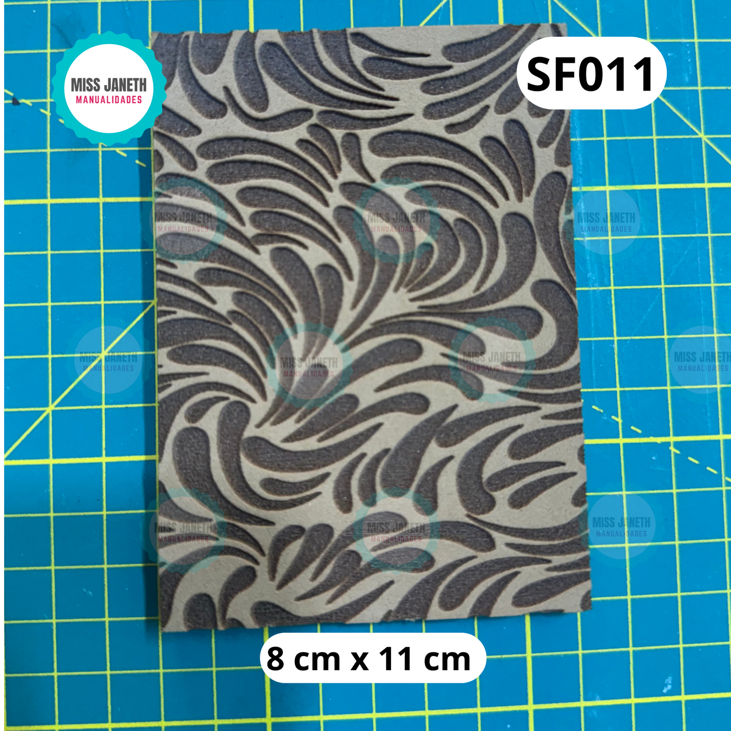 Sello textura swirl orgánico