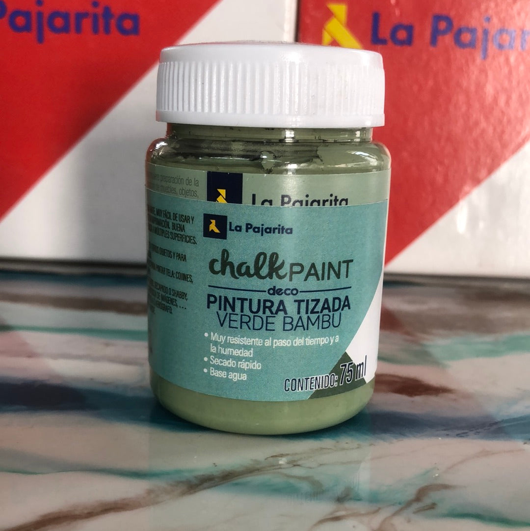 Pintura tizada verde bambú