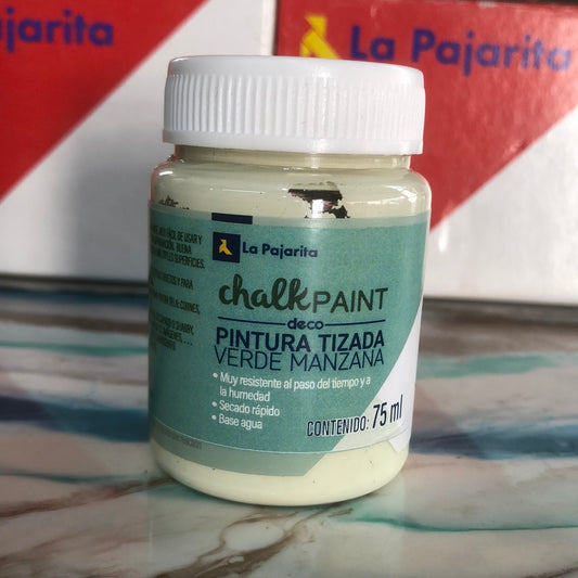 Pintura tizada verde manzana