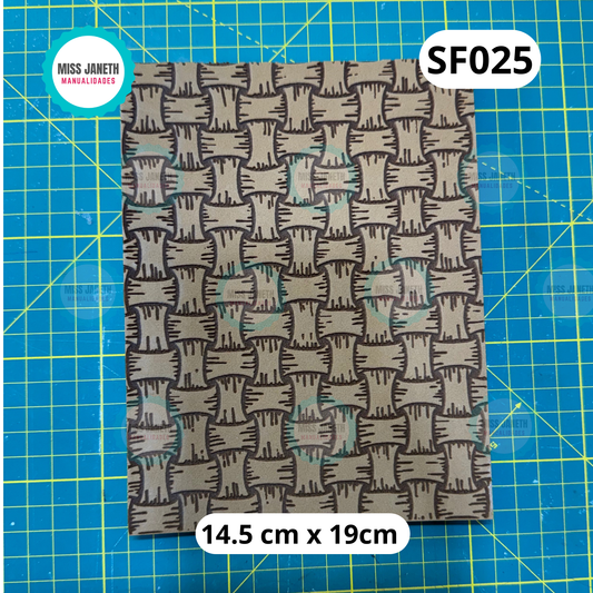 Sello textura mimbre