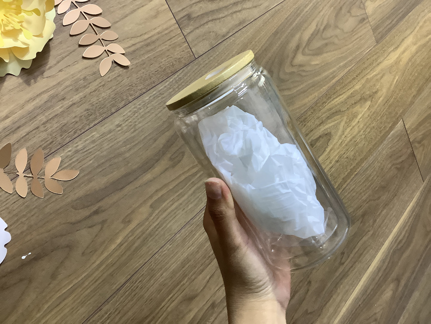 Vaso Snow de vidrio